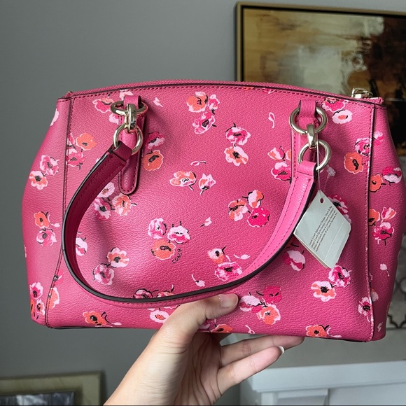 NWT MINI CHRISTIE CARRYALL IN SMALL WILDFLOWER PRINT COATED CANVAS (F37421) - Picture 8 of 8